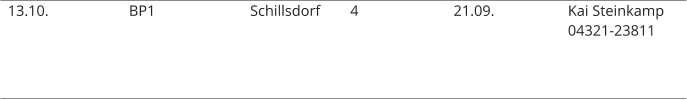 13.10.  BP1    Schillsdorf  4  21.09.  Kai Steinkamp04321-23811